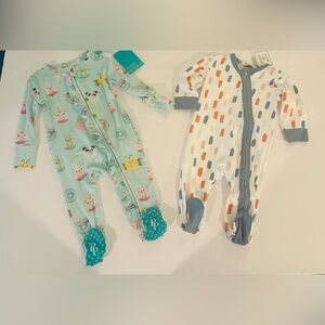 Boutique Posh Peanut Donuts Ruffed Zipper & Little Millie Zipper Footie New